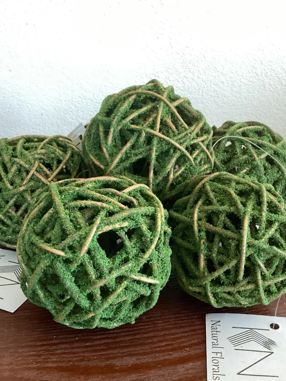 Moss coated 4” balls, 6 total